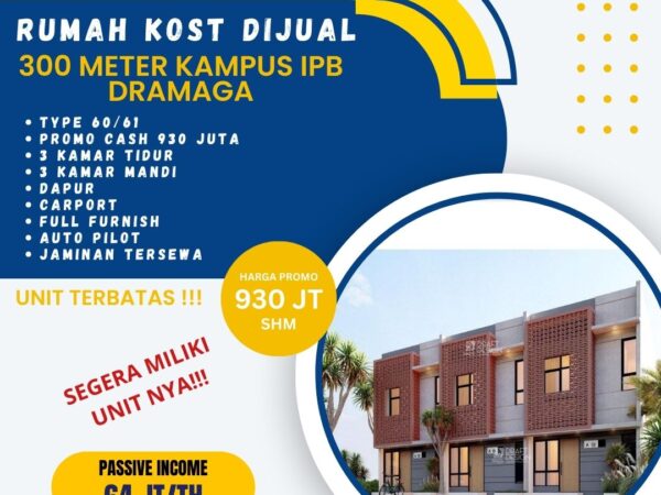 Rumah Kost Dijual Murah Dekat Kampus IPB Dramaga