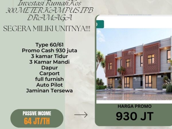 Dijual Rumah Kos Kosan Di Bogor Green Harris View Tahap 2 Dekat  IPB Dramaga